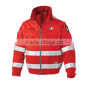 High Visibility Skin Contact Mixed Cotton Water Repellency Properties Short Jacket , PPE thumbnail-1