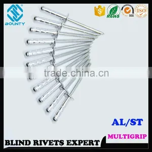 HIGH QUALITY FACTORY DOME HEAD ALU/ST MULTI GRIP RIVETS thumbnail-4