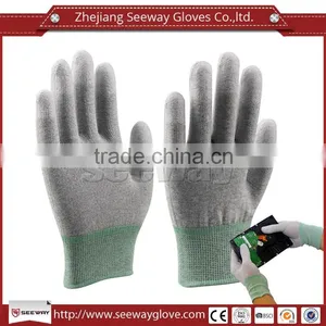 SEEWAY 13 Gauge Seamless Knitted Carbon Fiber ESD Hand Gloves For Electronics Working thumbnail-1