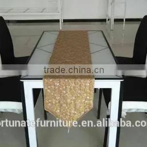 4 Seater Tempered Glass Dining Table and Chair Set thumbnail-2