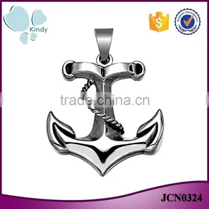 Vintage Punk Style Jewelry JCN0324 Stainless Steel Anchor Necklace Pendant thumbnail-1