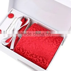 Red Polyester Men Necktie or Cravat.cravatte or Business Men Tie thumbnail-1