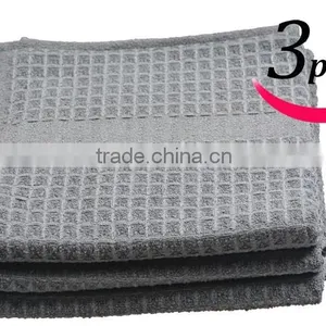 Sinland Microfiber Waffle Weave Kitchen Towels Dish Cloth 16inch X 26 Inch Grey thumbnail-1