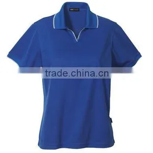 Ladies Buttonless Short Sleeve Golf Polo Shirt thumbnail-1