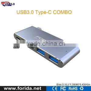 Type C USB Combo Connector USB C HUB and Card Reader for Macbook thumbnail-1