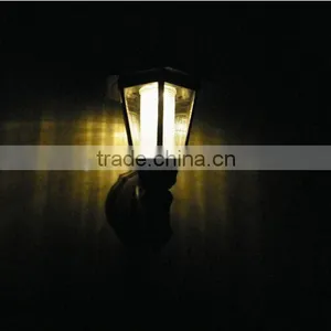 Solar Led Wall Mounted Retro Hexagon Lamp Light Led Decorative Court Colored Led Lawn Garden Lamp Light. thumbnail-3