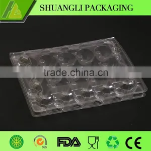 20 Cells Clear Transparent Plastic Quail Egg Packaging Tray thumbnail-1