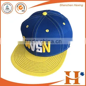 2016 Blue Canvas Woven Label 5 Panel Strap Back Cap thumbnail-6