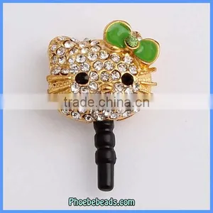 Wholesale 3.5mm Earphone Jack Dust Plug Cell Phone Headphone Dustproof Ear Cap Hello Kitty For Iphone Ipad MDP-M06D thumbnail-1