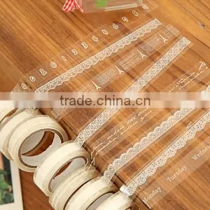 Korean Romantic and Fresh White Transparent DIY Versatile Lace Tape, Adhesive thumbnail-1