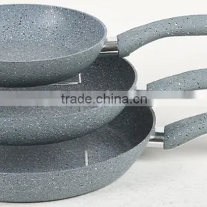 Grey Coating Pressed Aluminium Frying Pan Sets thumbnail-1