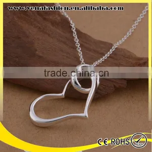 Heart Model 925 Sterling Silver Jewelry Wholesale Necklace Quality Choice thumbnail-4