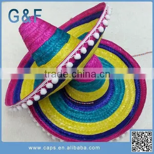 New Design Custom Sombrero Straw Hat For Sale thumbnail-6