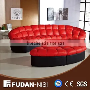 Hot Sale Color Bright Fancy Leather Recliner Sofa for Hotel Used thumbnail-1
