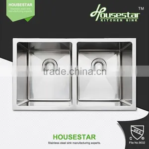 High Quality Save Room Handmade Double Bowl Deep Stainless Steel Kitcen Sink Cabinet -- R15-3118 thumbnail-1