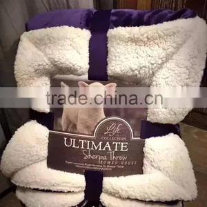Winner Warm Fluffy Plain Dyed Sherpa Fleece Plush Blanket Quality Choice thumbnail-3