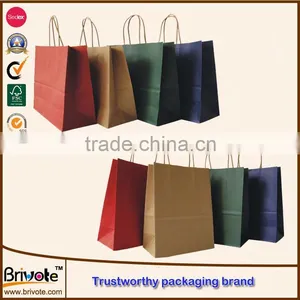Simple Brown Kraft Paper Bag Kraft Paper for Cement Bag 4c Printing Personalized Cheap Kraft Paper Bag thumbnail-1