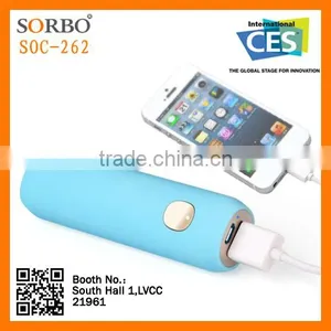SORBO Hot Selling 2600mAh USB Rechargeable Portable Power Bank for Mobile With LED Flashlight Torch China Supplier thumbnail-1