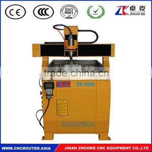 DSP Control Small CNC Router Metal 6090 With 2200W Spindle Stainless Steel Water Slot Rotary Axis X(600MM)*Y(900MM)*Z(150MM) thumbnail-1