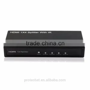 OEM China Supplier New Products 1X4 HDMI Splitter With IR 1080P 60Hz Cascaded 3D HDMI V1.3 HDMI Splitter 1 in 4 Out thumbnail-1