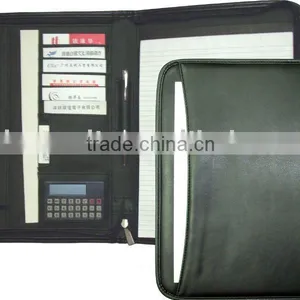 LEATHER MATERIAL NOTE BOOK WITH CALCULATOR thumbnail-1