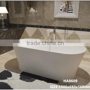 Popular Solid Surface Freestanding Massage Bathtub / Resin Stone Bath Tub thumbnail-4
