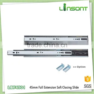 OEM Factory 45mm Soft Closing Ball Bearing Drawer Slide Kitchen Hardware thumbnail-1