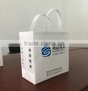 Recycle Nonwoven Handle Bag With Hand Sewn to Bottom thumbnail-1