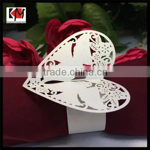 Lovely Heart Shape Napkin Ring Paper Napkin Rings thumbnail-2