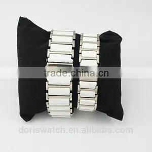 High-tech Stainless Steel And White Ceramic Watch Design Steel Ceramic Watch Couple thumbnail-2