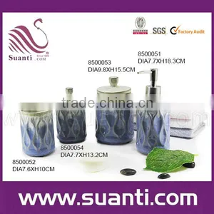 Blue Ceramic Bathroom Set thumbnail-1