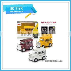 Alloy Music Light Toy 1:36 Pull Back Bus Diecast Toy For All Ages thumbnail-1