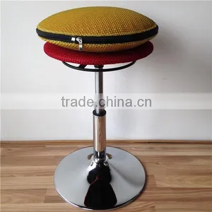 New Fabric Seat Cushion Smart Bar Chair, Swivel Chair, Swivel Office Chair no Wheels thumbnail-2