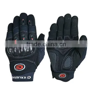 Leather and Short Design Motorcycle Gloves thumbnail-1