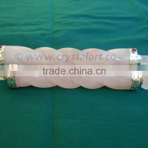 ROSE QUARTZ TWISTED HEALING STICK thumbnail-2