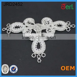 New Arrival Bridal Jewelry Bling Crystal Rhinestone Applique for Wedding Dress thumbnail-1