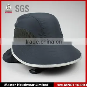 Custom Summer Polyester Large Brim Flap Cap With Side Mesh thumbnail-1