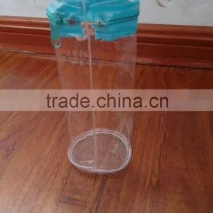 Wholesale Clear Cheap Pvc Cylindrical Shape Plastic Unbranded Pencil Case Customizable for Teenagers thumbnail-3