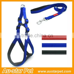 Hot-sales Comfortable Foam Padded Pet Dog Harness and Leash Set With Reflective Strip thumbnail-1