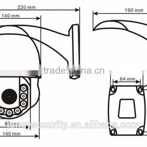 Mini Size 4inch Low Illumination 10x Optical Zoom PTZ IP Camera for Indoor/outdoor(IPC-PTZ9002R-10X) thumbnail-5