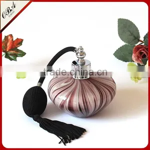 100ml Handmade Modern Popular Luxurious Purple Stripes Airbag Sprayer Pump Glass Perfume Bottle thumbnail-2