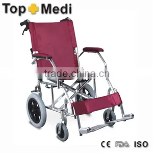 Rehabilitation Therapy Guangzhou Suppliers Light Weight Portable Aluminum Wheelchair thumbnail-1