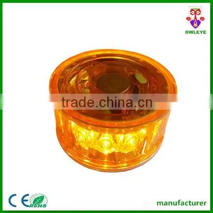 Solar Yellow Led Beacon Light Strobe Lamp With Magneic Base for Car Accessory thumbnail-3