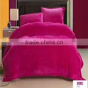 Luxury and Elegant Solid Color Printed Flannel Fleece Throw Blanket thumbnail-1