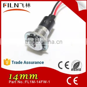 Metal 14mm Single Led Light IP67 12v 24v Indicator Lamp With Oil Symbol for Car thumbnail-3