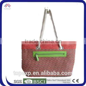 Denim Shoulder Bag With Zipper Pocket thumbnail-2