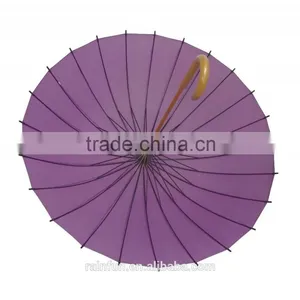24 k Manual Open Strong Purple Long Umbrella thumbnail-2