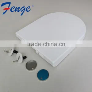 Smiley D Square , Duroplast Urea Toilet Seat, Easy Installation, Fast Clip, Soft Close and Stainless Steel Hinge thumbnail-2