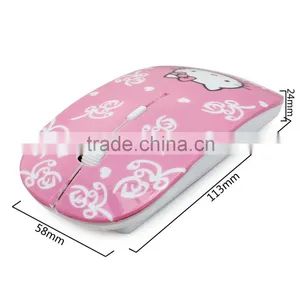 Utra Thin Pink 2.4Ghz New Optical Usa Practice Mouse thumbnail-2