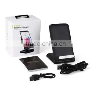 High Efficiency Triple Coils Desktop Wireless Charging Stand For All Qi-Compatible Phones thumbnail-1